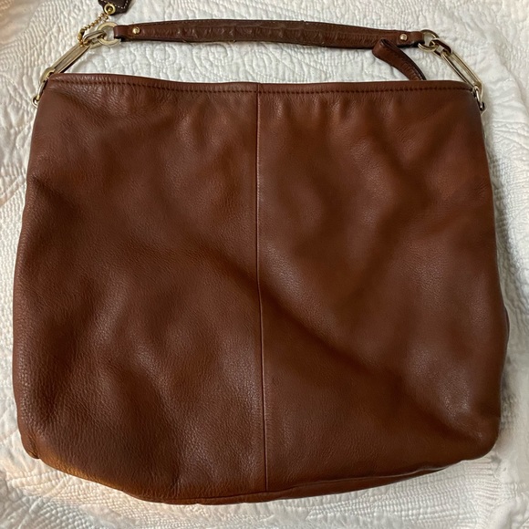 Coach Madison Distressed Saddle Brown Leather Hobo Shoulder Bag - Picture 2 of 5